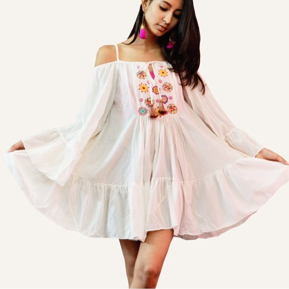 Double Zero Bohemian Cover-Up Mini Dress - Picture 13 of 14